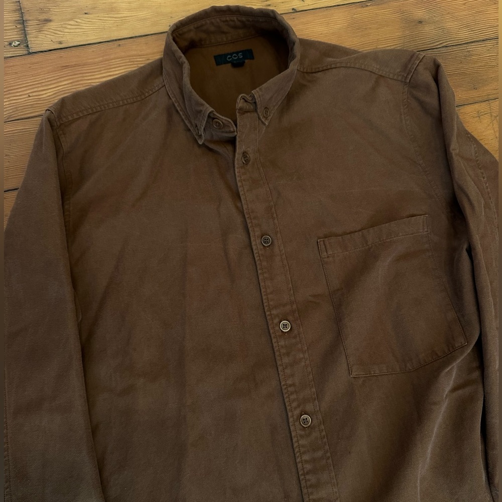 Cos brown men’s button down size medium